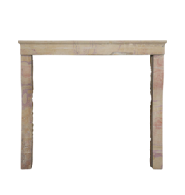Maison Leon Van den Bogaert Elegant Bicolor French Stone Fireplace
