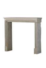 Timeless White Limestone Fireplace