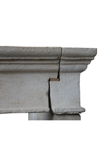 Grand French Abbey Limestone Fireplace