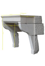 Gekalkter Französischer Steinkamin Aus Dem 17.