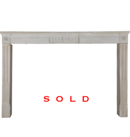 Large Classic Limestone Fireplace