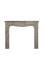 Antique French Rustic Limestone Fireplace Surround