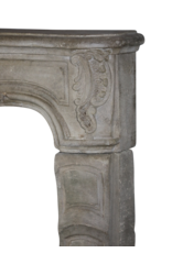 Antique French Rustic Limestone Fireplace Surround