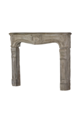 Antique French Rustic Limestone Fireplace Surround