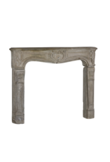 Antique French Rustic Limestone Fireplace Surround