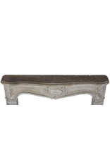 Antique French Rustic Limestone Fireplace Surround