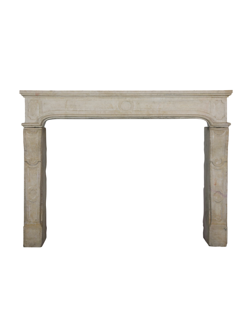 Vintage French Limestone Decorative Fireplace