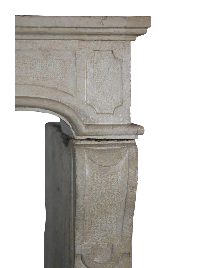 Vintage French Limestone Decorative Fireplace