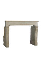 Vintage French Limestone Decorative Fireplace