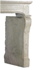 Vintage French Limestone Decorative Fireplace