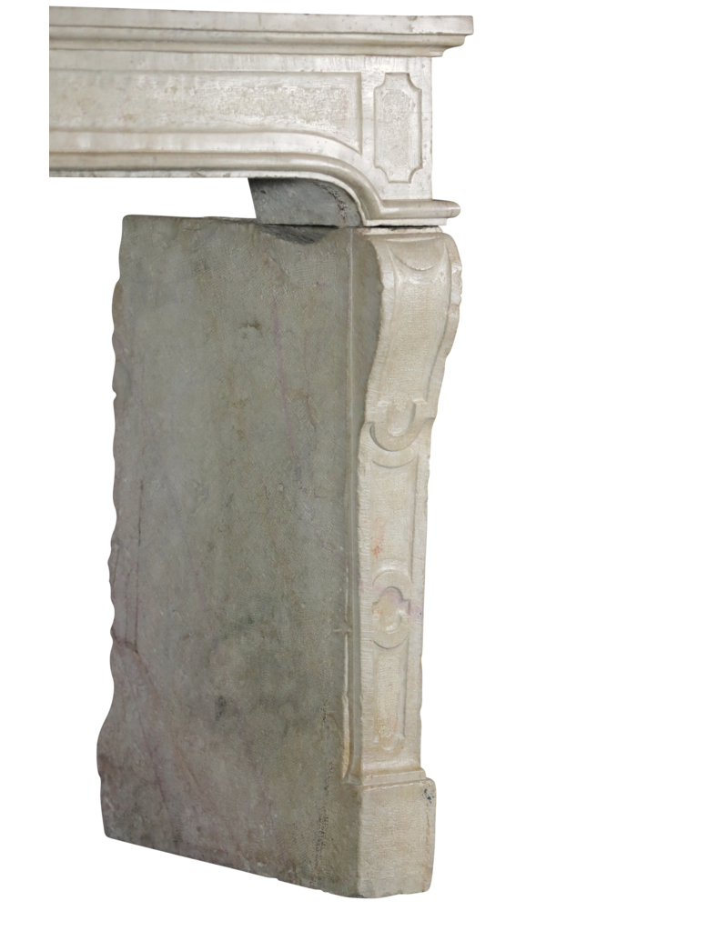 Vintage French Limestone Decorative Fireplace