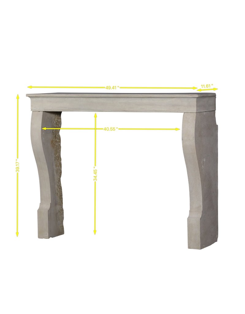 Maison Leon Van den Bogaert Pequeña Chimenea Intemporal de Piedra Caliza Beige