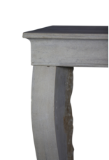 Maison Leon Van den Bogaert Small Timeless Beige Limestone Fireplace