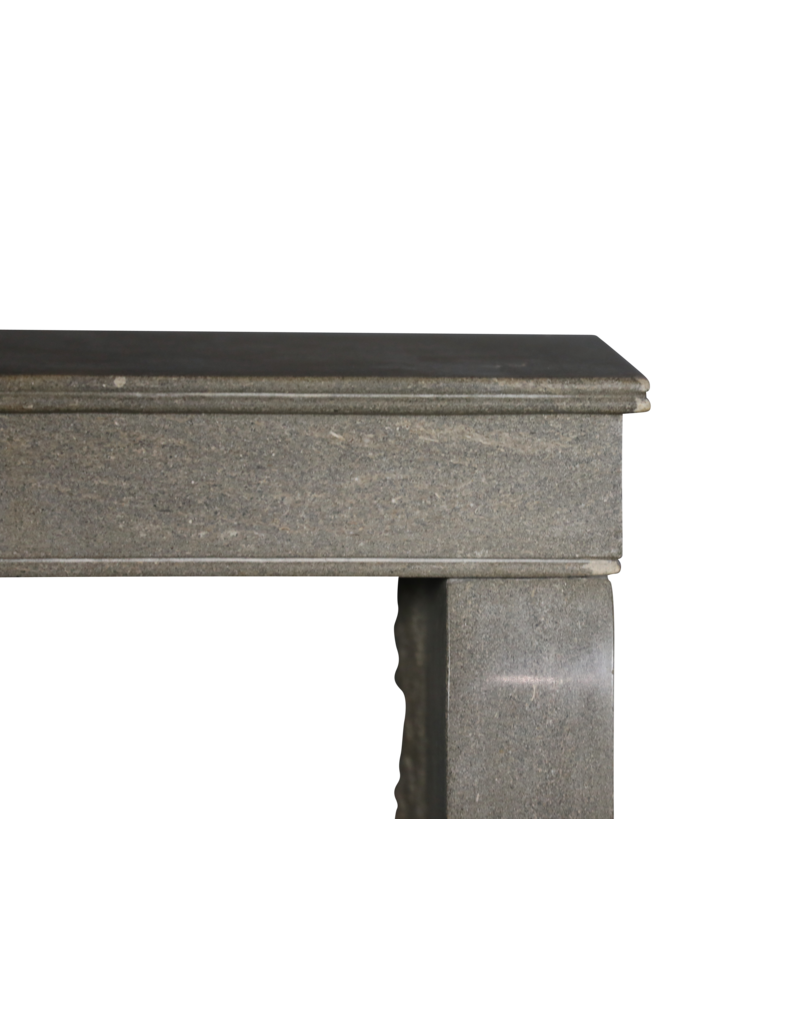 Maison Leon Van den Bogaert Elegant French Grey Stone Fireplace