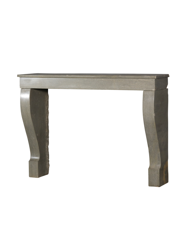 Maison Leon Van den Bogaert Elegant French Grey Stone Fireplace