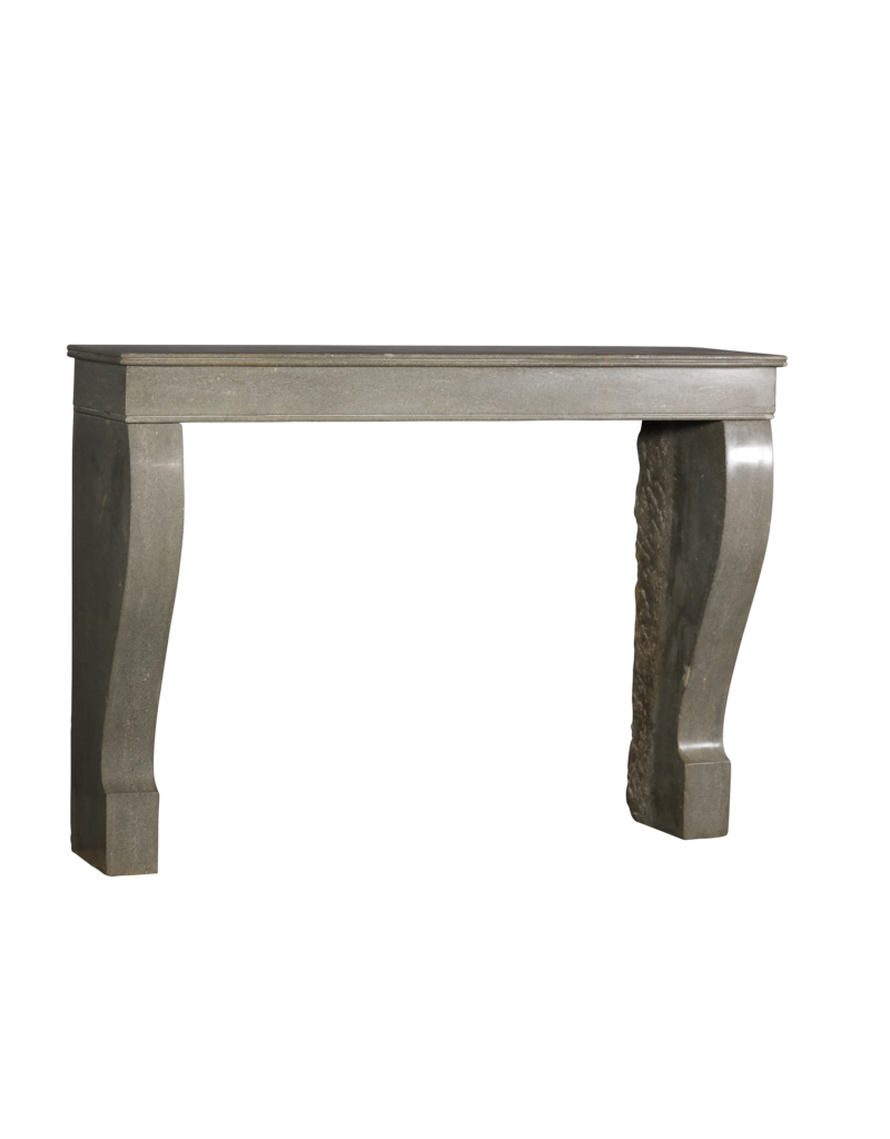 Maison Leon Van den Bogaert Elegant French Grey Stone Fireplace