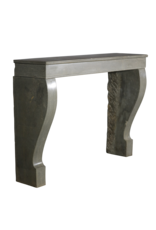 Maison Leon Van den Bogaert Elegant French Grey Stone Fireplace