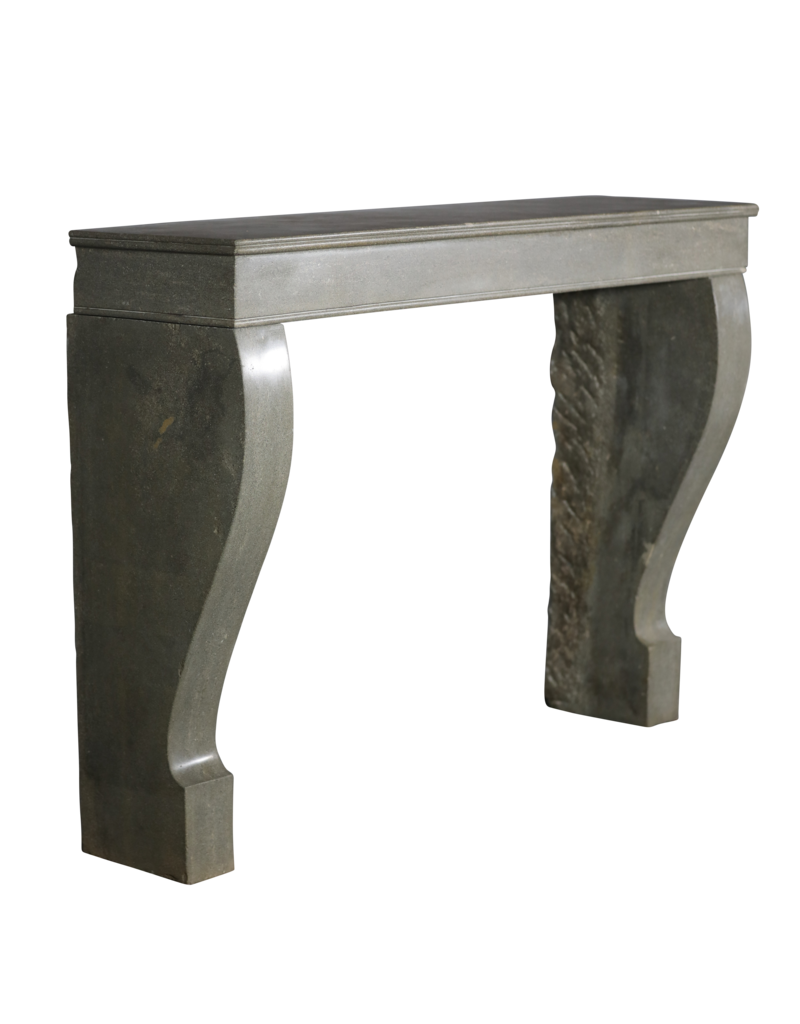 Maison Leon Van den Bogaert Elegant French Grey Stone Fireplace