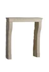Maison Leon Van den Bogaert Chimenea pequeña de piedra caliza beige intemporal
