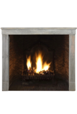 Petite Grey Bicolor Stone Fireplace