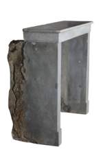 Petite Grey Bicolor Stone Fireplace