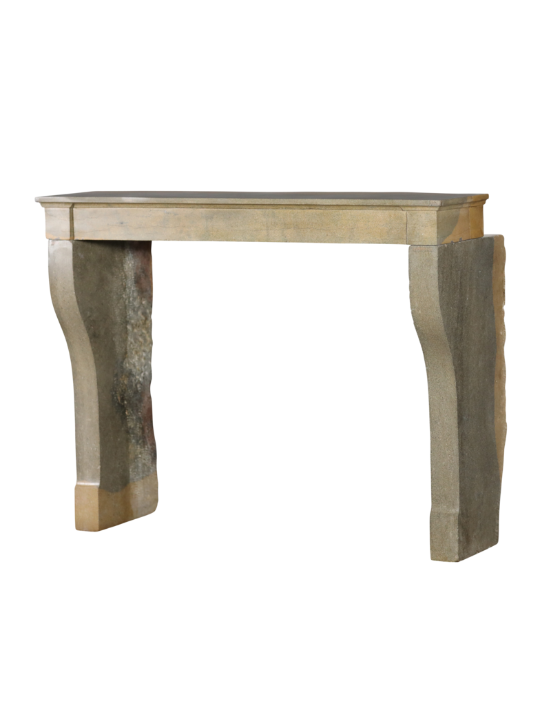 Maison Leon Van den Bogaert Small Timeless Bicolor Limestone Fireplace