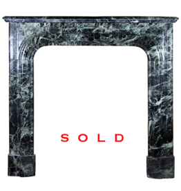 Small French Green Marble Vintage Fireplace Surround