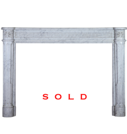 French Chique Louis XVI Period Vintage Fireplace Surround