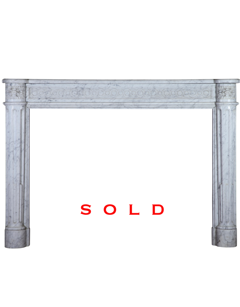 French Chique Louis XVI Period Vintage Fireplace Surround