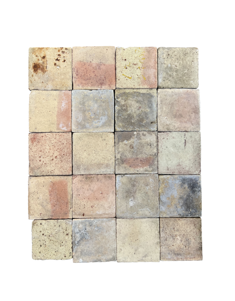 Reclaimed French Provençal Terra Cotta Tiles Colorful Blend