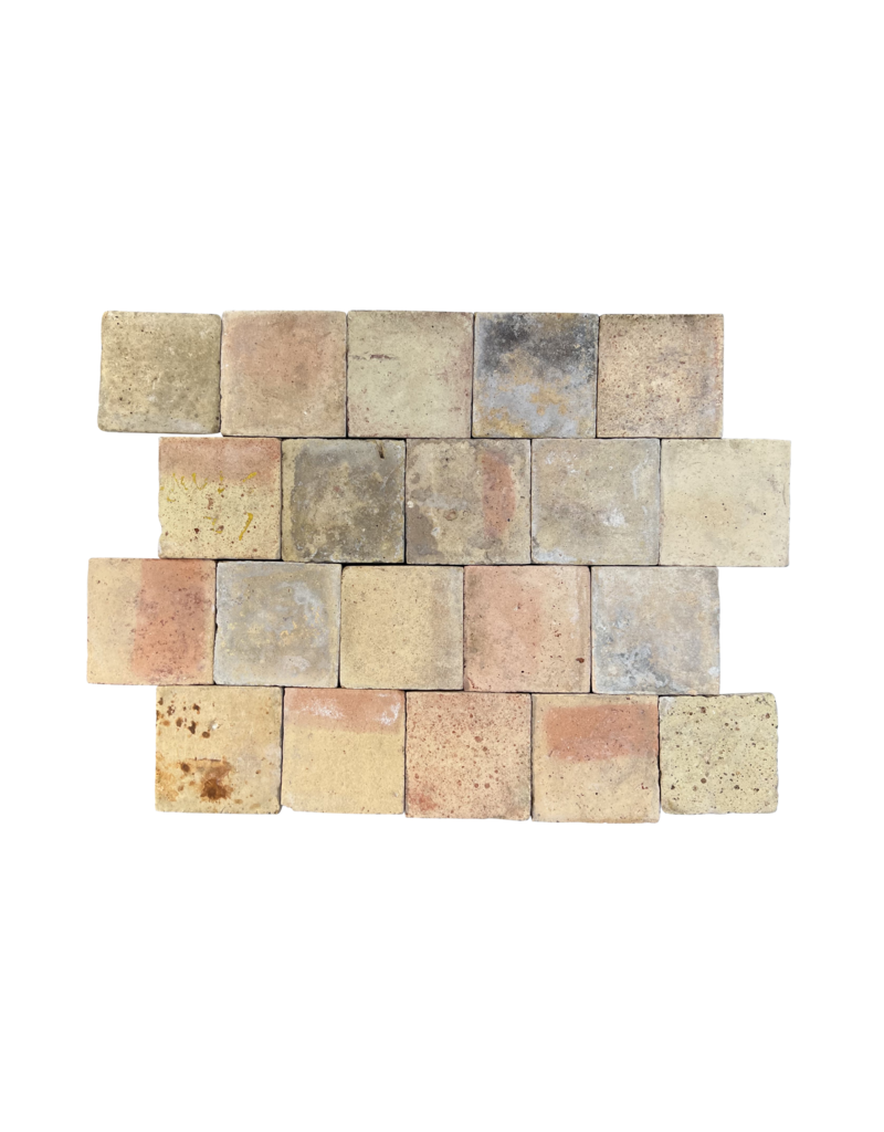 Reclaimed French Provençal Terra Cotta Tiles Colorful Blend