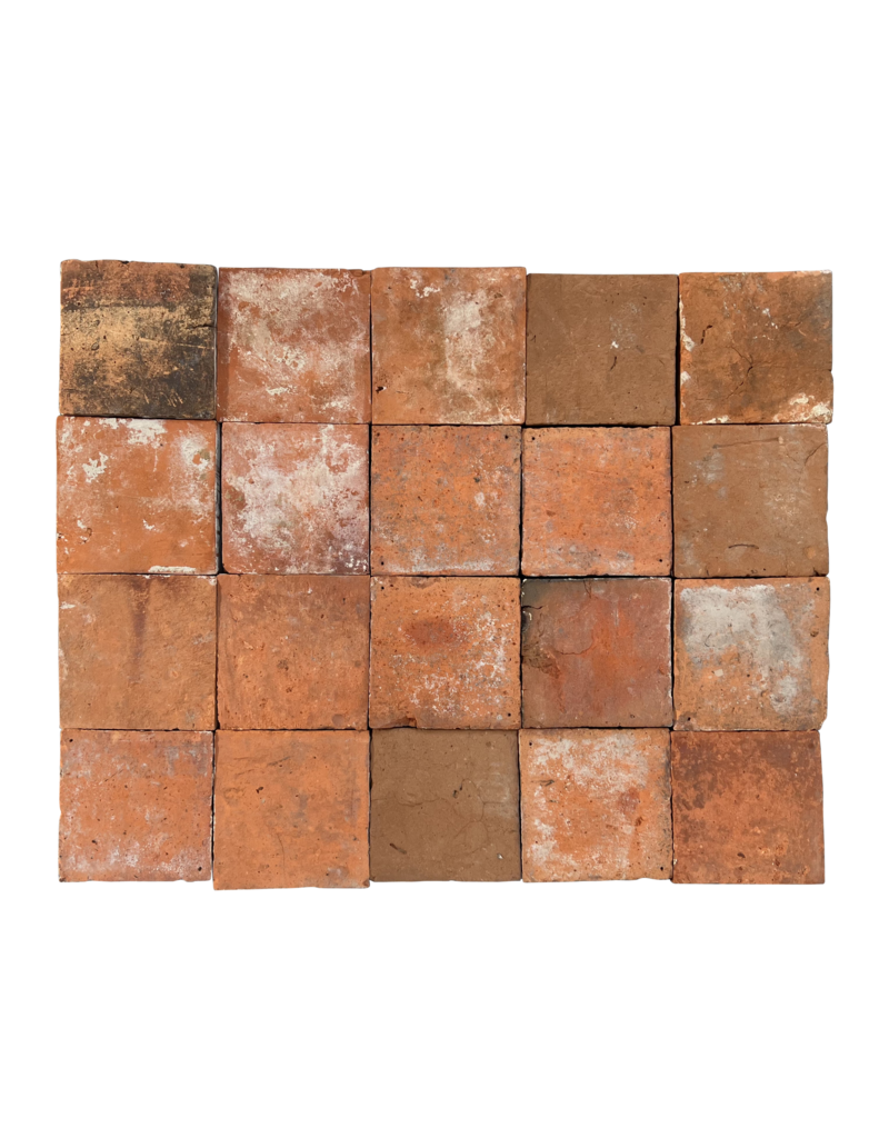 Carreaux Antiques En Terre Cuite Rouge Bourgogne