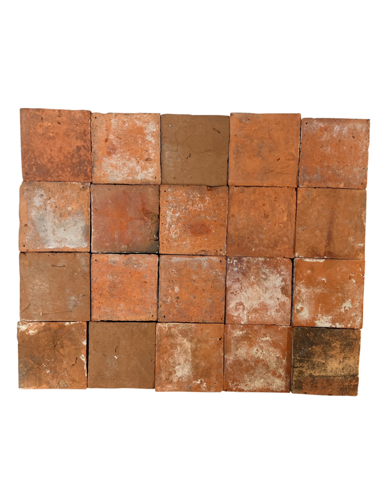 Carreaux Antiques En Terre Cuite Rouge Bourgogne