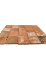 Carreaux Antiques En Terre Cuite Rouge Bourgogne