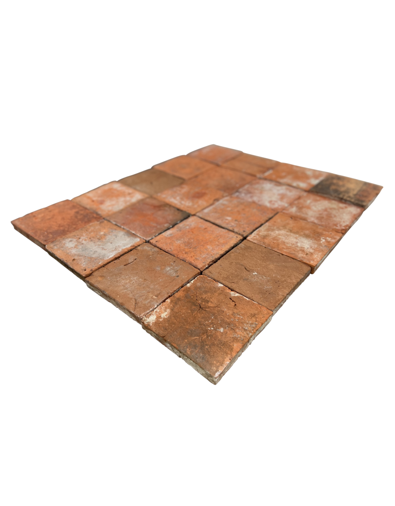 Carreaux Antiques En Terre Cuite Rouge Bourgogne