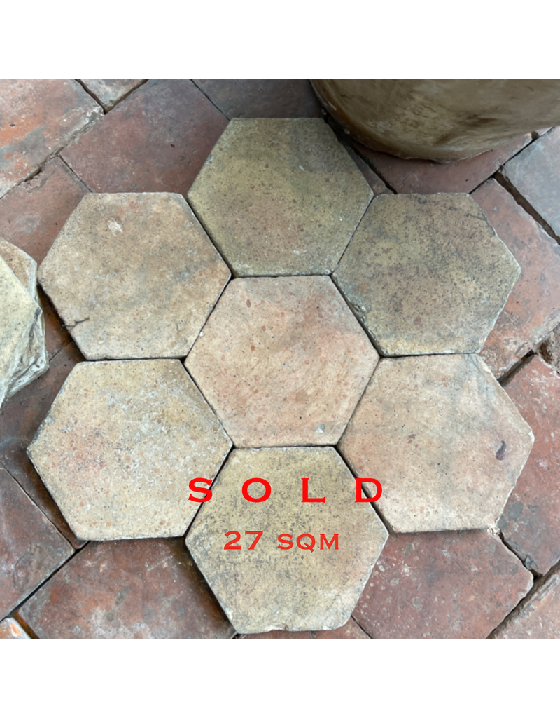 Carreaux Hexagonaux Antiques En Terre Cuite De Bourgogne