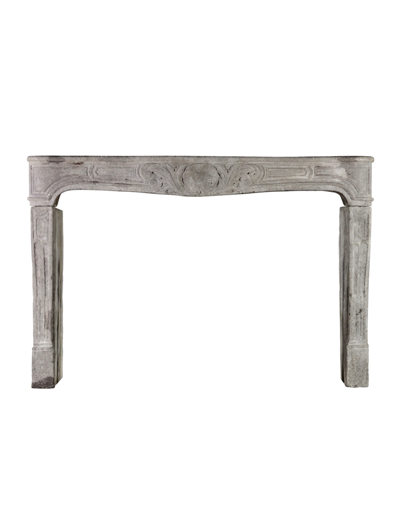 French Campagnard Limestone Fireplace Surround