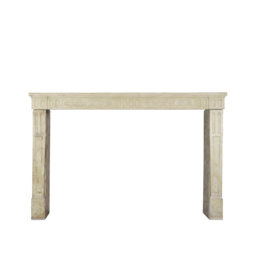 French Limestone Elegant Fireplace Surround