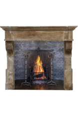 Classic Timeless French Rustic Limestone Fireplace Surround