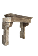 Classic Timeless French Rustic Limestone Fireplace Surround