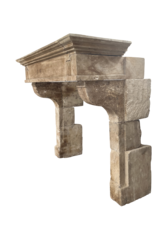 Classic Timeless French Rustic Limestone Fireplace Surround