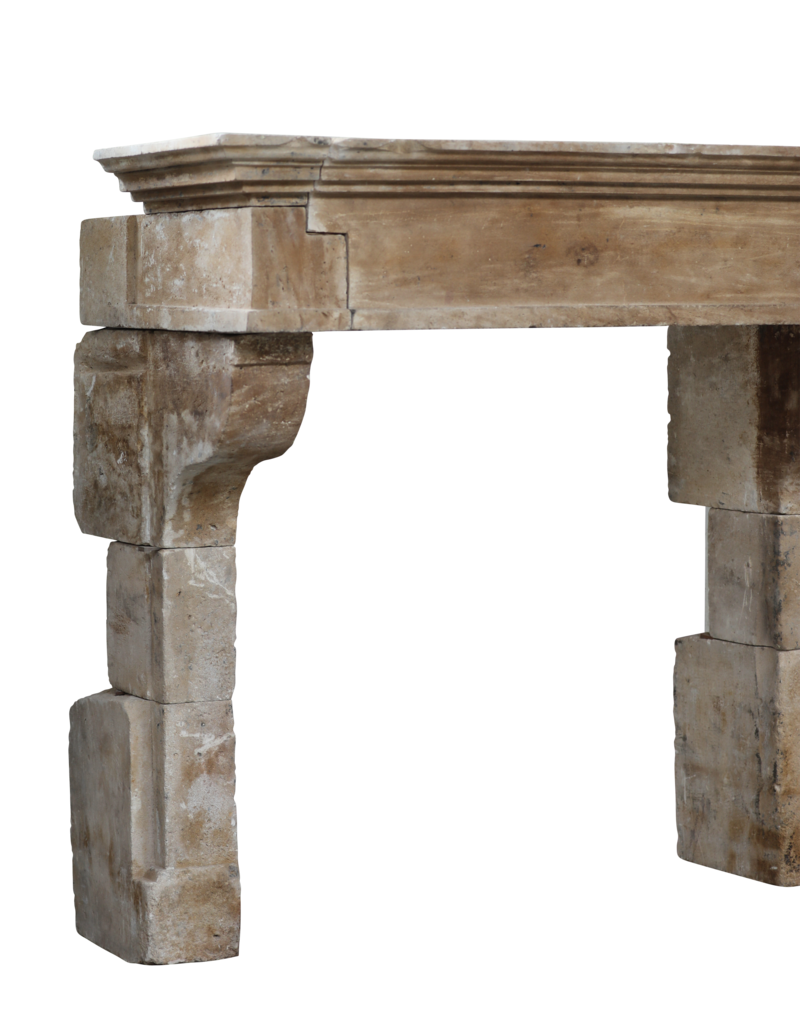 Antike Französische Rustikale Kaminumrandung Aus Kalkstein - Antike ...