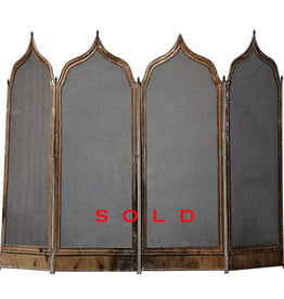 Rustic French Gothic Style Fireplace Screen