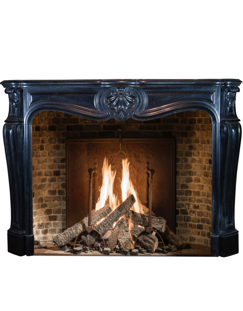 Classic Belgian Black Marble Fireplace Surround
