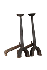 Early French Landier Andiron in Cast Iron