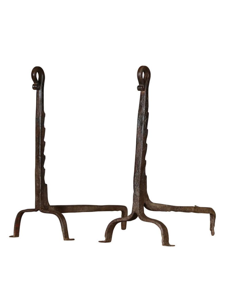 French 17th Century Pair of Andiron