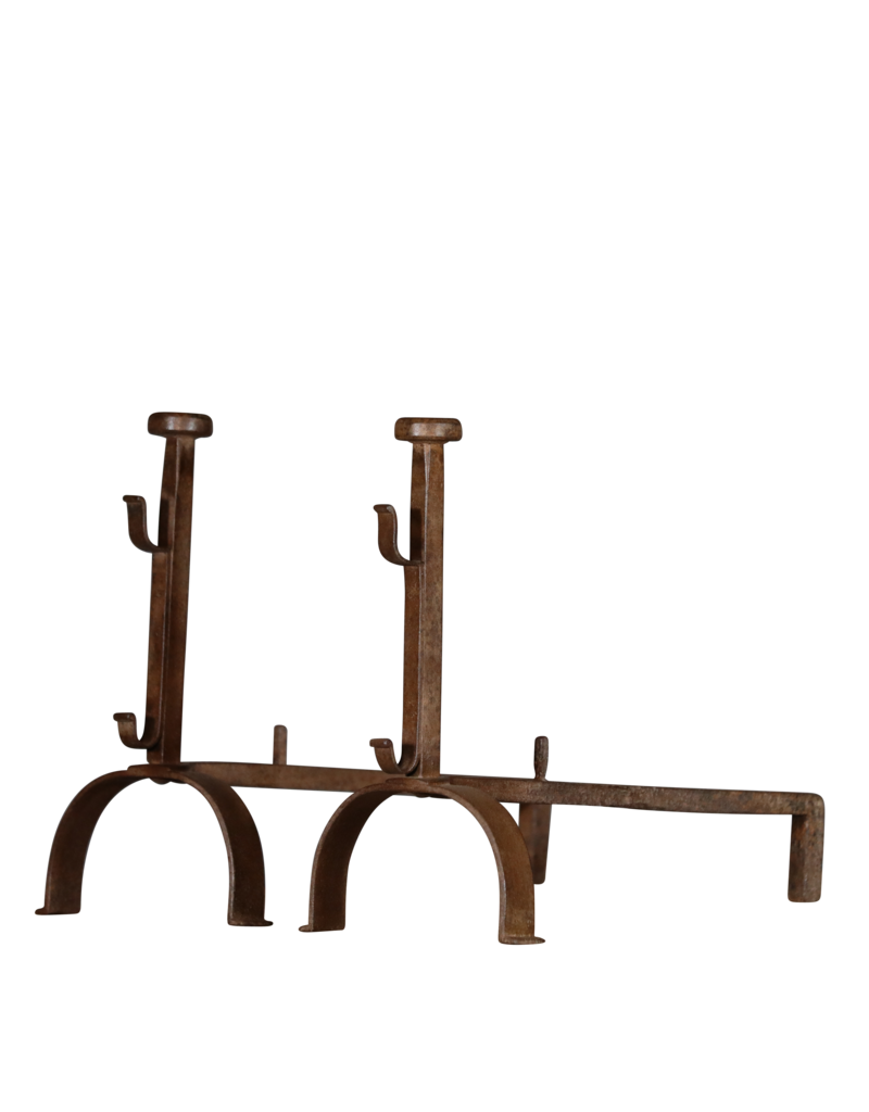 Simple French Rustic Pair of Fireplace Accessories