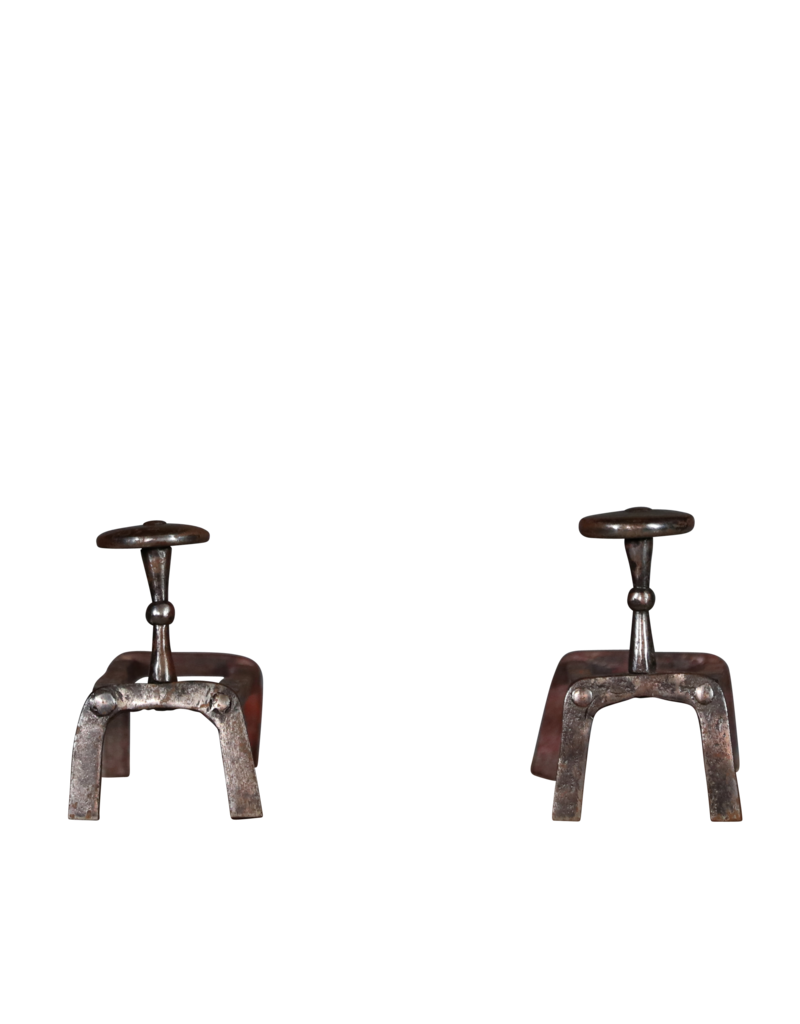 Maison Leon Van den Bogaert Pequeño par de herramientas para chimeneas de época LXIV