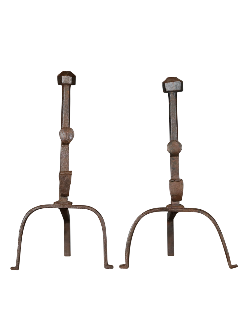 Authentic Pair of Rustic Camino Andiron