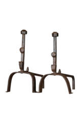 Authentic Pair of Rustic Camino Andiron